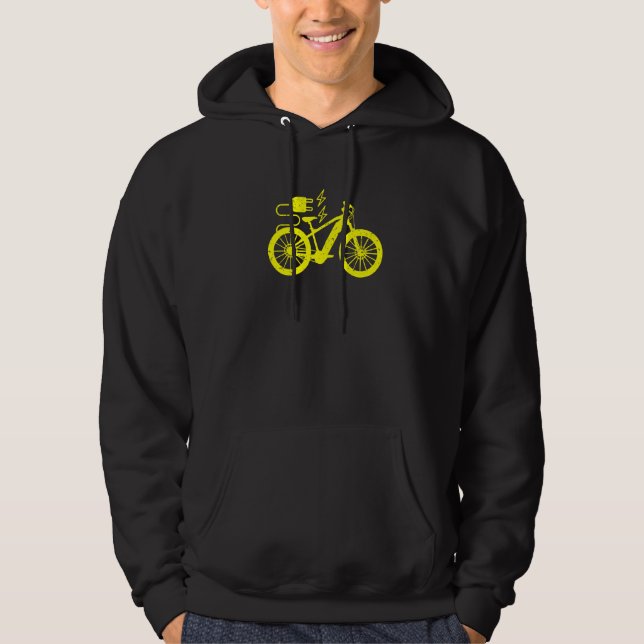 Sudadera Bicicleta Eléctrica E Bicicleta Ebike Bicicleta Si (Anverso)