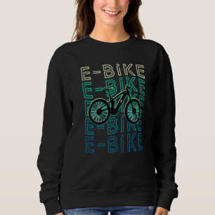 Sudadera Bicicleta eléctrica retro MTB bicicleta ciclismo E
