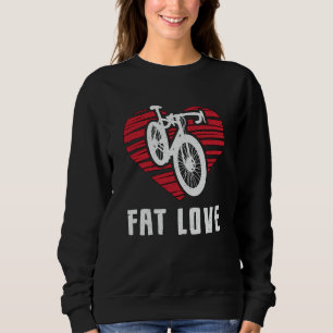 Sudadera Bicicleta Grasa Fat Love Bike Biker MTB Ciclismo F