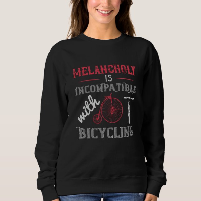 Sudadera Bicicleta - La melancolía es incompatible (Anverso)