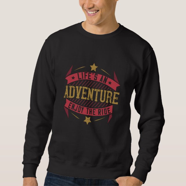 Sudadera Bicicleta - La vida es una aventura (Anverso)