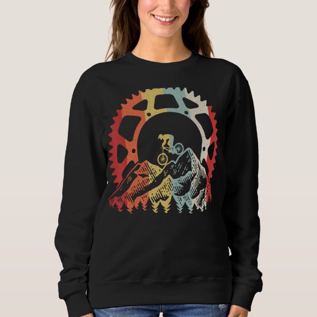 Sudadera Bicicleta MTB Retro Vintage de Montaña (Anverso)