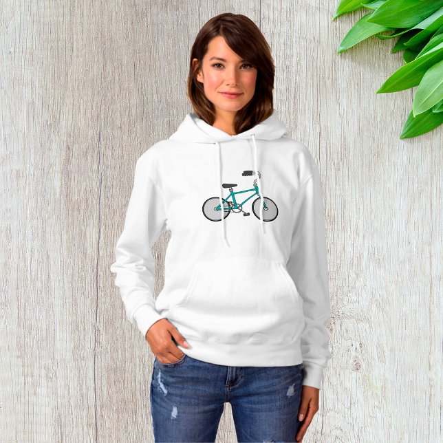 Sudadera Bicicleta Retro Azul Simple (Subido por el creador)