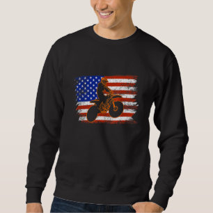 Sudadera Bicicleta Sucia Bandera Estadounidense Motocross B