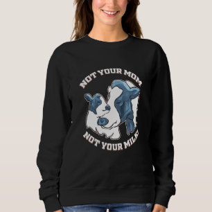 Sudadera Bienestar Animal Vaca Vegana Comida a Base de Plan