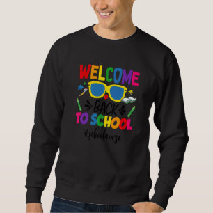Sudadera Bienvenido de nuevo a la enfermera escolar primer