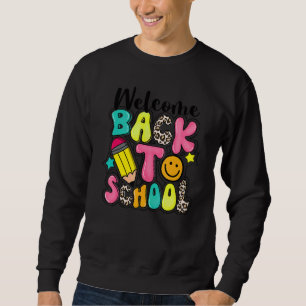 Sudadera Bienvenido De Nuevo A La Escuela Cute Sonriente Fa