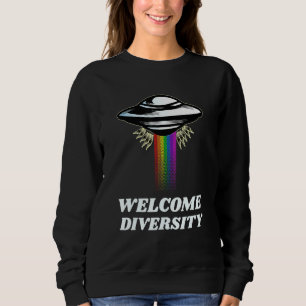 Sudadera Bienvenidos Diversidad Extraterrestre Ovni Platill