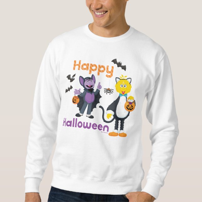 Sudadera Big Bird and Count | Feliz Halloween (Anverso)