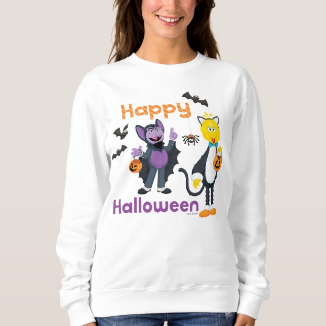 Sudadera Big Bird and Count | Feliz Halloween (Anverso)