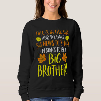 Sudadera Big Brother Fall Pregnancy Announcemen Autumn Baby