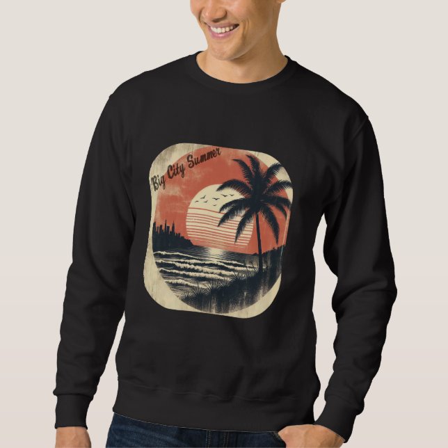 Sudadera Big City Summer Sunshine Beach Tropical Retro Vibe (Anverso)