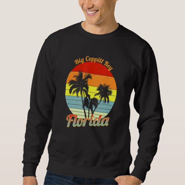 Sudadera Big Coppitt Key Florida Retro Palmas Tropicales  (Anverso)