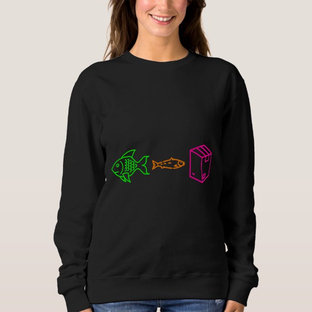 Sudadera Big Fish Little Fish Cardboard Box Neon (Anverso)