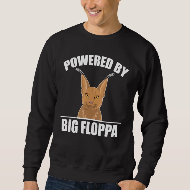 Sudadera Big Floppa Caracal Cat Meme Powered By Big Floppa (Anverso)