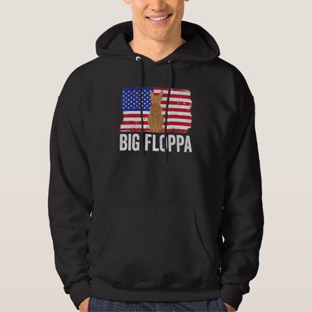 Sudadera Big Floppa Caracal Cat Meme USA Flag Patriotic_1 (Anverso)