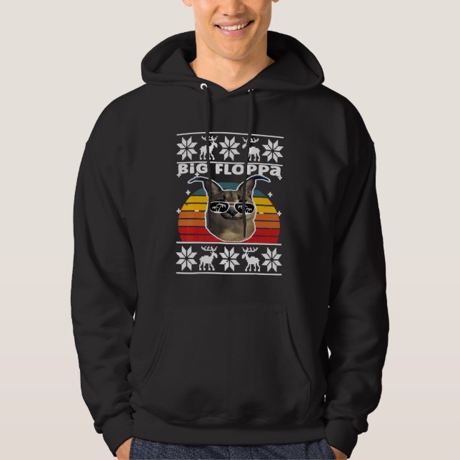 Sudadera Big Floppa christmas Cat (Anverso)