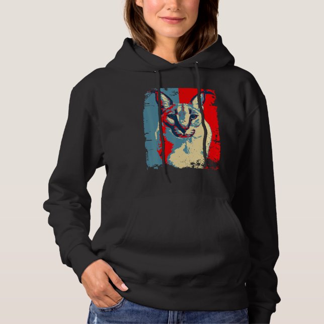 Sudadera Big Floppa Meme cat Cute  Caracal Cat retro distre (Anverso)