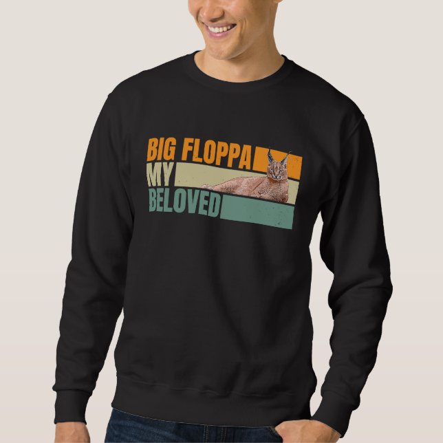 Sudadera Big Floppa mi querido gato caracal meme (Anverso)