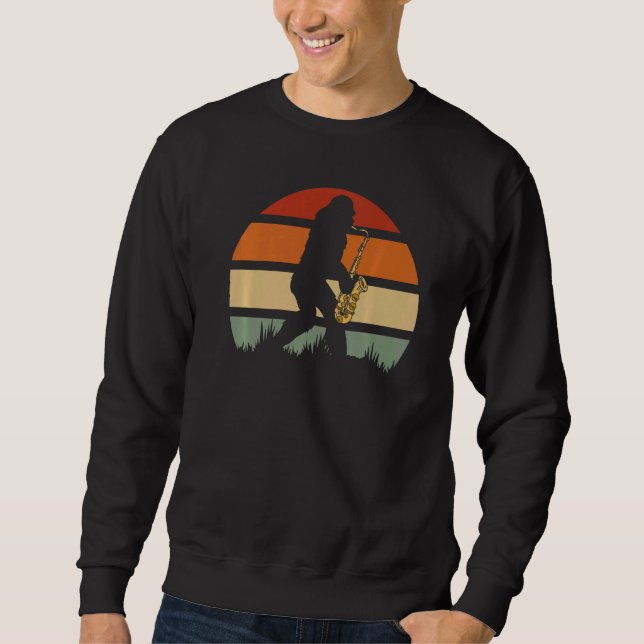 Sudadera Big Foot Playing Saxophone  (Anverso)
