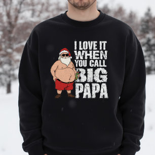 Sudadera Big Papa Santa Navideño Travieso