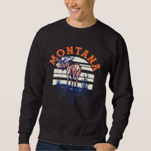 Sudadera Big Sky Country Montana Guay Retro Moose Travel Ar