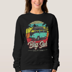Sudadera Big Sur California Retro Beach Palm Tree Vintage S