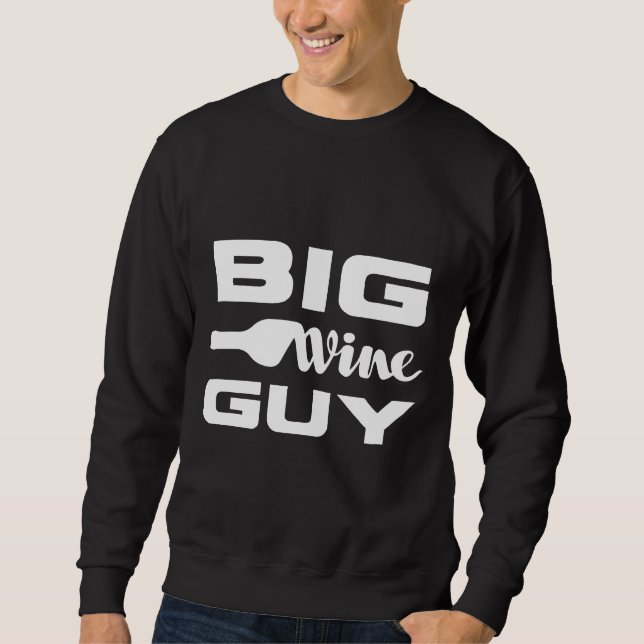 Sudadera Big Wine Guy White (Anverso)