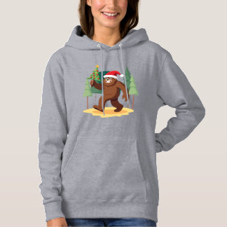 Sudadera Bigfoot Christmas Tree Santa Hat (4)