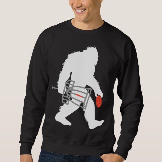 Sudadera Bigfoot Disk Golf Cryptid Sasquatch Disk Golfer (Anverso)
