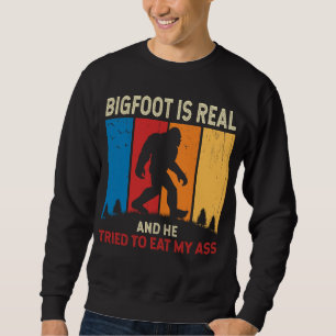 Sudadera Bigfoot Es Real Intentó Comer Sasquatch Divertido