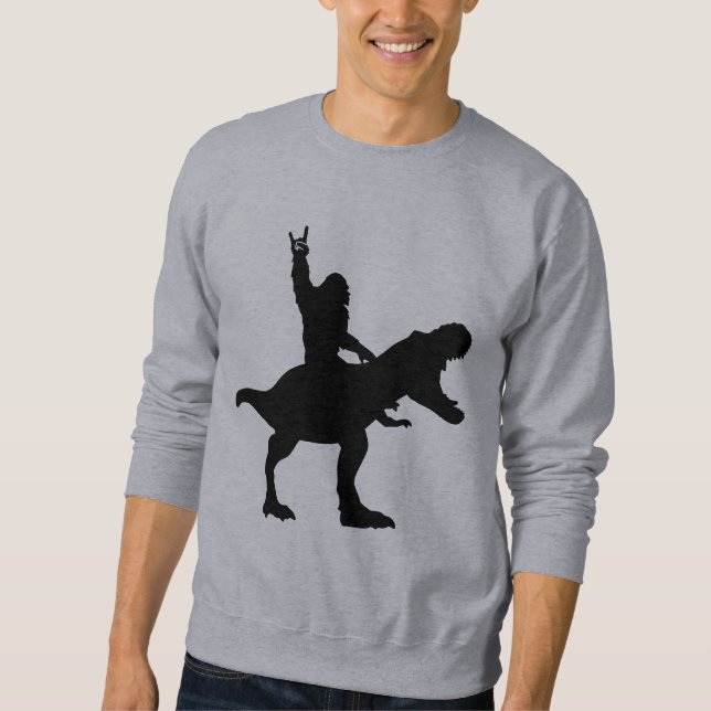 Sudadera Bigfoot Riding T-Rex (Anverso)