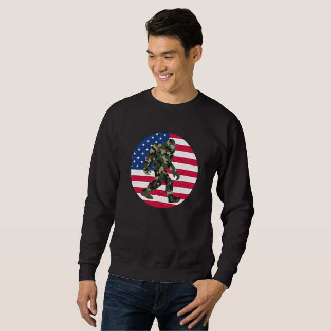 Sudadera Bigfoot Sasquatch Camo (Anverso completo)