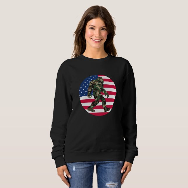 Sudadera Bigfoot Sasquatch Camuflaje    (Anverso completo)