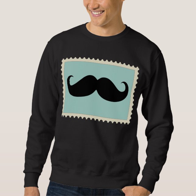 Sudadera Bigote negro divertido 2 (Anverso)
