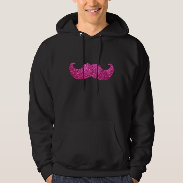 Sudadera Bigote rosado de Bling (falso gráfico del (Anverso)