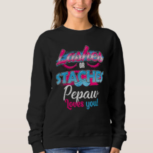 Sudadera Bigotes o Pestañas Pepaw te Ama Más Revelación de