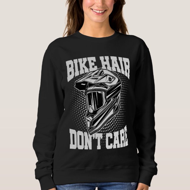 Sudadera Bike Hair Don't Care Motorcycle Enduro Dirt Bike R (Anverso)
