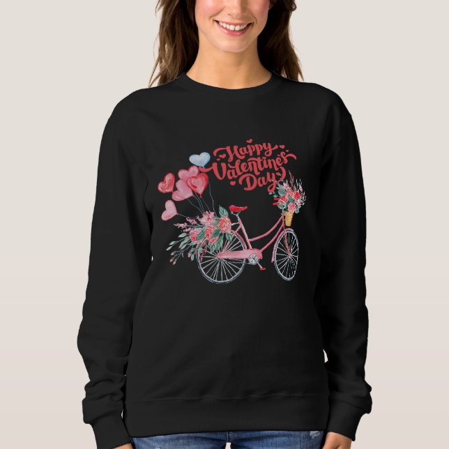 Sudadera Bike of love and s Valentines Day (Anverso)
