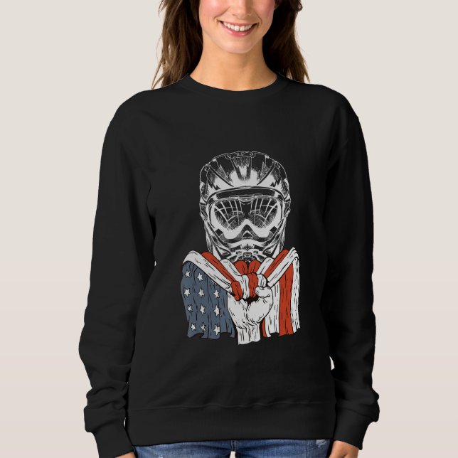 Sudadera bike with American Flag (Anverso)