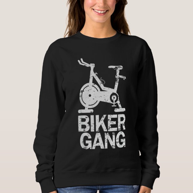 Sudadera Biker Gang Spinning Indoor Spin Class Funny Workou (Anverso)
