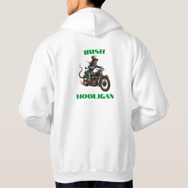 Sudadera Biker Hooligan irlandés Zombie (Reverso)