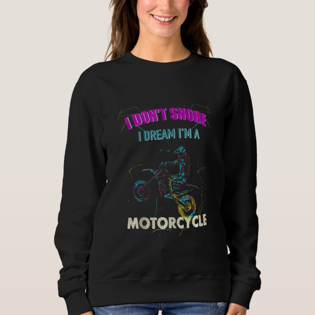 Sudadera Biker no ronco sueño que soy moto (Anverso)