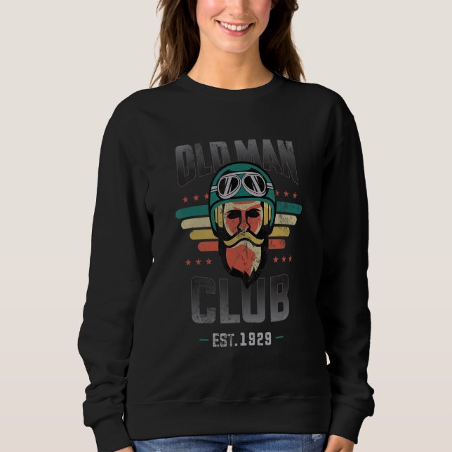 Sudadera Biker o Motocicleta o Old Man Club Est 1929 (Anverso)