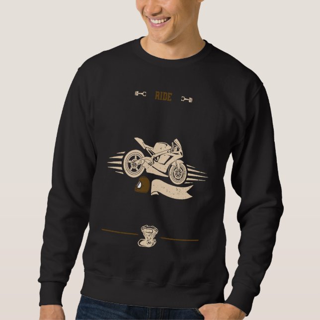 Sudadera Biker Ride  Motorcycle Sayings (Anverso)