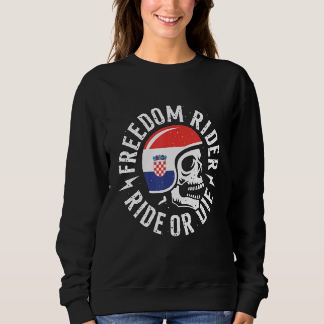 Sudadera Biker with Croatia flag (Anverso)