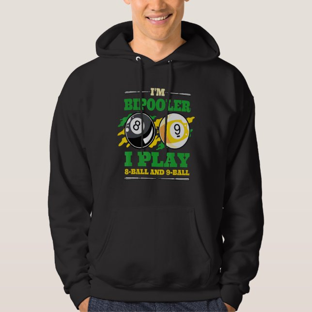 Sudadera Billar Billar Billar Soy Bipooler 9 Ball (Anverso)