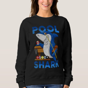 Sudadera Billarar Tiburón de Piscina Jugador de Snooker