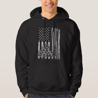 Sudadera Billiard Game  USA American Flag Pool Player Sport