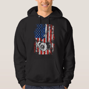 Sudadera Billiards American Flag Cue Pool Balls Billiard Pl